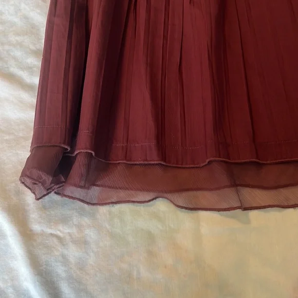 Sundance Deep Red A-Line Skirt - Picture 3 of 9